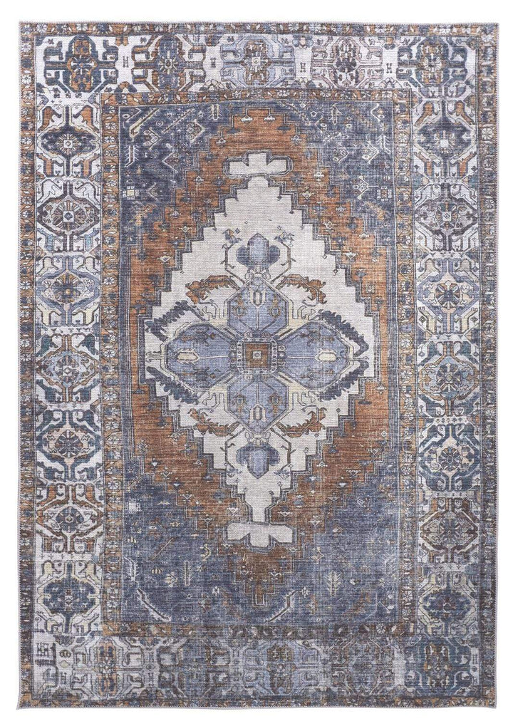 Feizy Feizy Percy Vintage Medallion Rug - Blue & Light Gray - Available in 5 Sizes 4' x 6' PRC39AIFBLU000C00