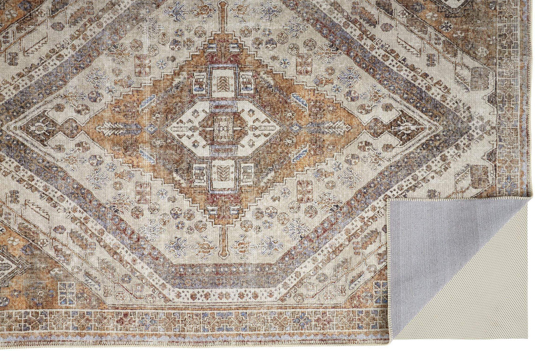 Feizy Feizy Percy Vintage Medallion Rug - Terracotta & Country Blue - Available in 4 Sizes