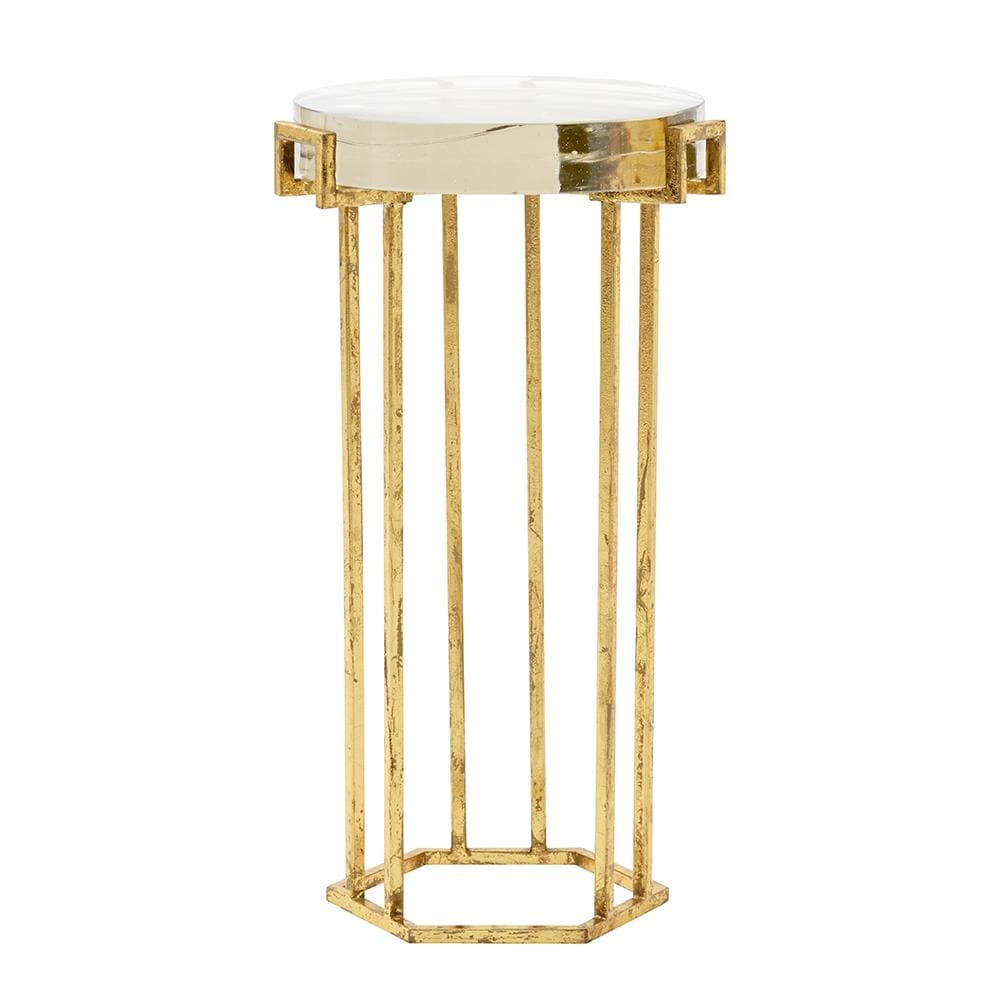 Shelby Round Side Table - Gold