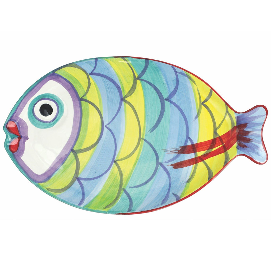 Vietri Vietri Pesci Colorati Figural Fish Platter PSE-7829