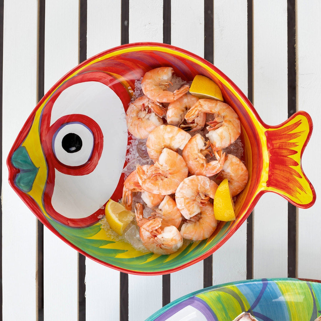 Vietri Vietri Pesci Colorati Figural Fish Medium Serving Bowl PSE-7831