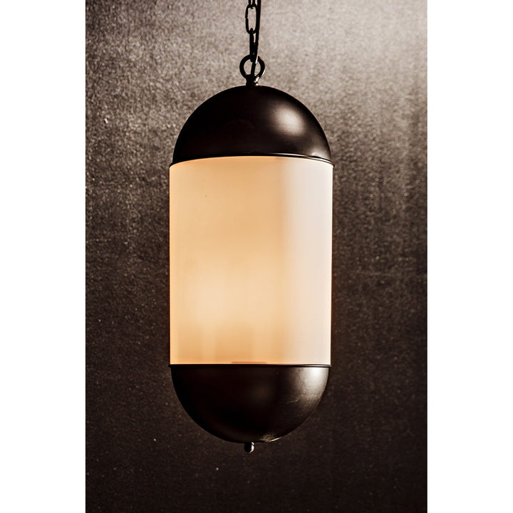 Arela Pendant - Matte Black and Frosted Glass