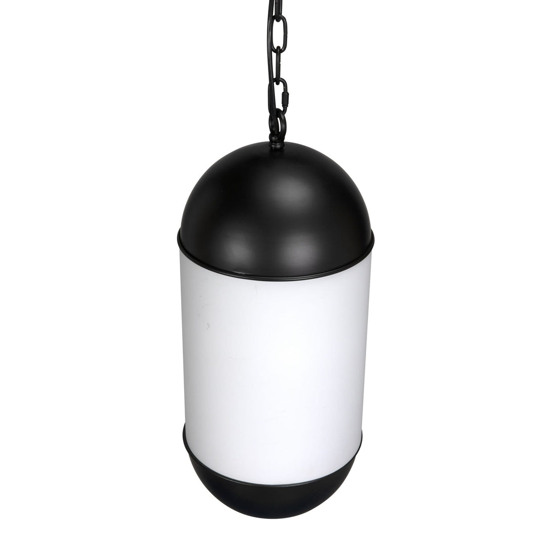 Arela Pendant - Matte Black and Frosted Glass
