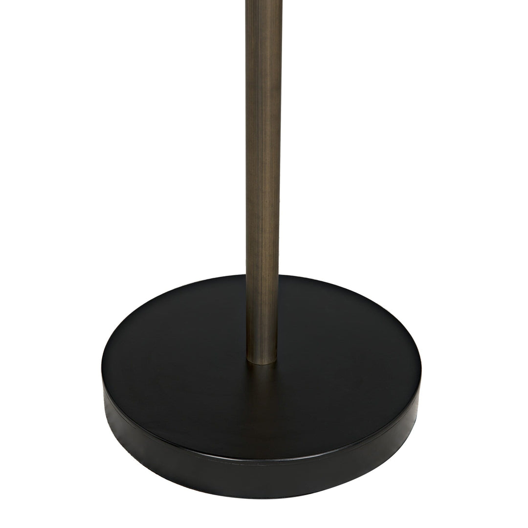 Aria Floor Lamp - Matte Black and Aged Brass