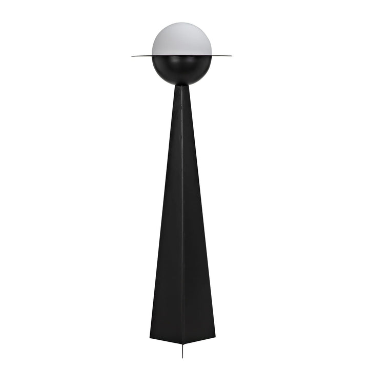 Samsa Floor Lamp - Matte Black and Frosted Glass