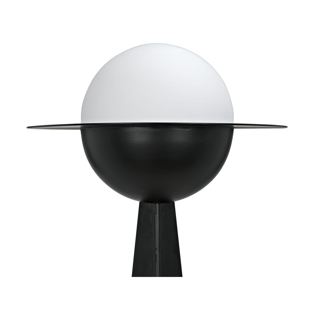 Samsa Floor Lamp - Matte Black and Frosted Glass