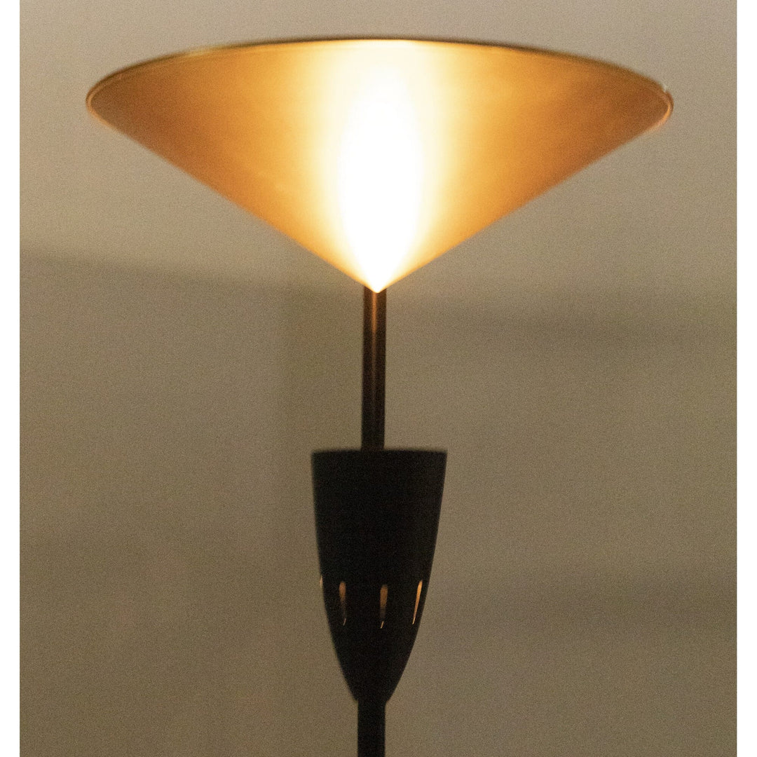 Aurelia Floor Lamp - Matte Black and Antique Brass