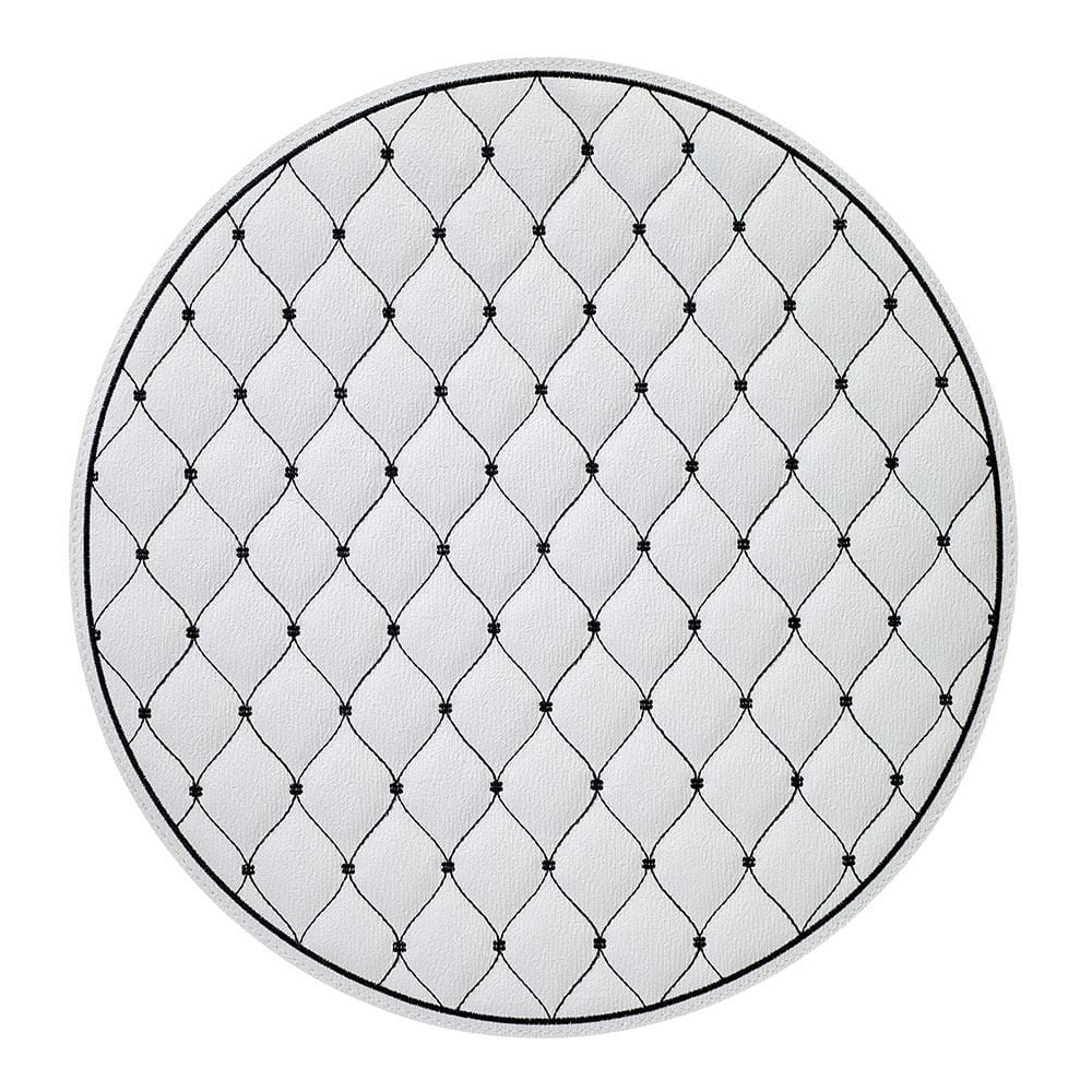 Bodrum Bodrum Quilted Diamond Placemat - White & Black - Set of 4 QUD0131P