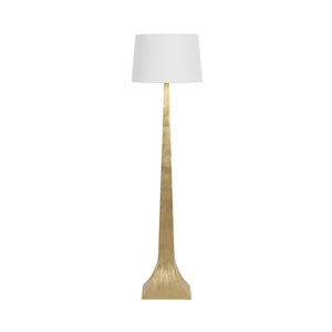 Worlds Away Tapered Floor Lamp With White Linen Shade - Available in 2 Colors