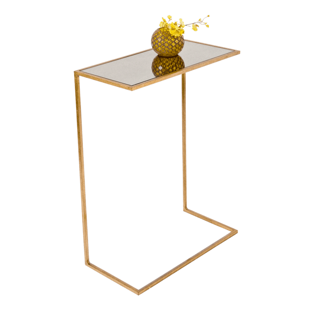 Worlds Away Worlds Away Rico Cigar Table - Gold Leaf RICO