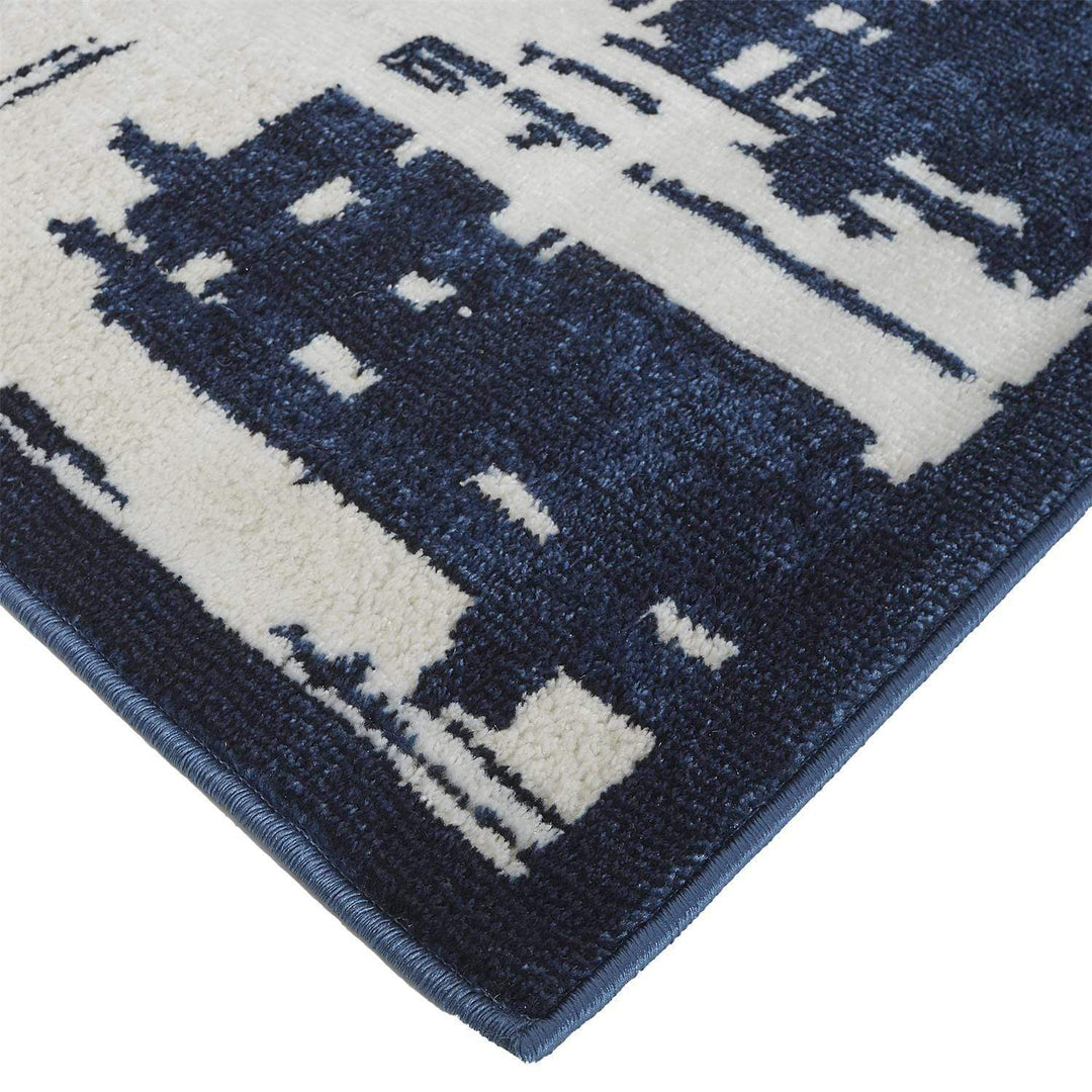 Feizy Feizy Remmy Coastal Inspired Crosshatch Rug - Navy Blue - Available in 7 Sizes