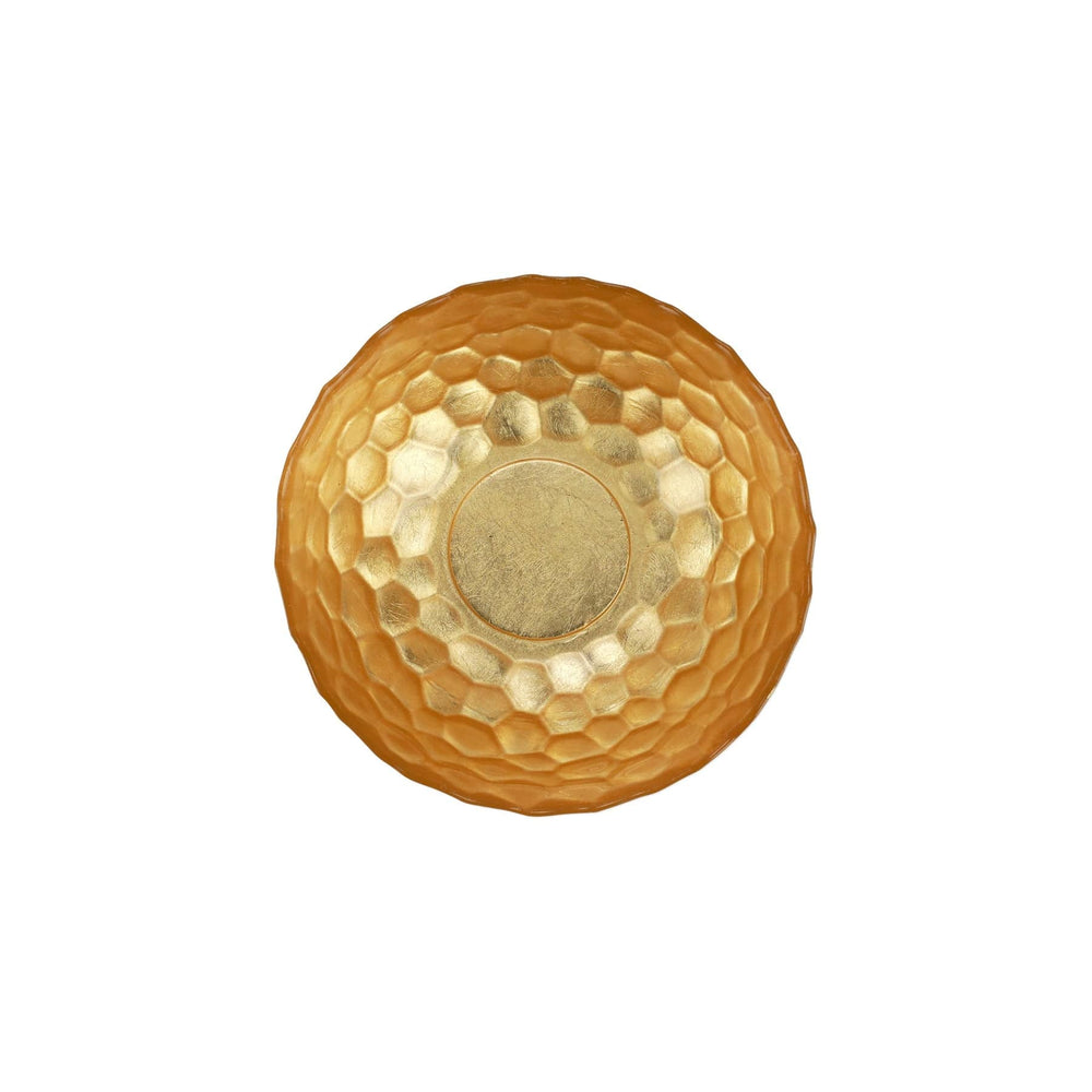 Vietri Vietri Rufolo Glass Gold Honeycomb Small Bowl RUF-5230H