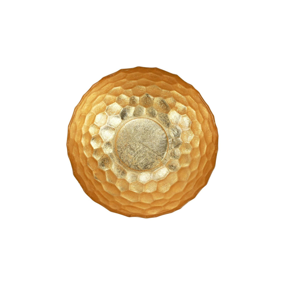 Vietri Vietri Rufolo Glass Gold Honeycomb Medium Bowl RUF-5231H