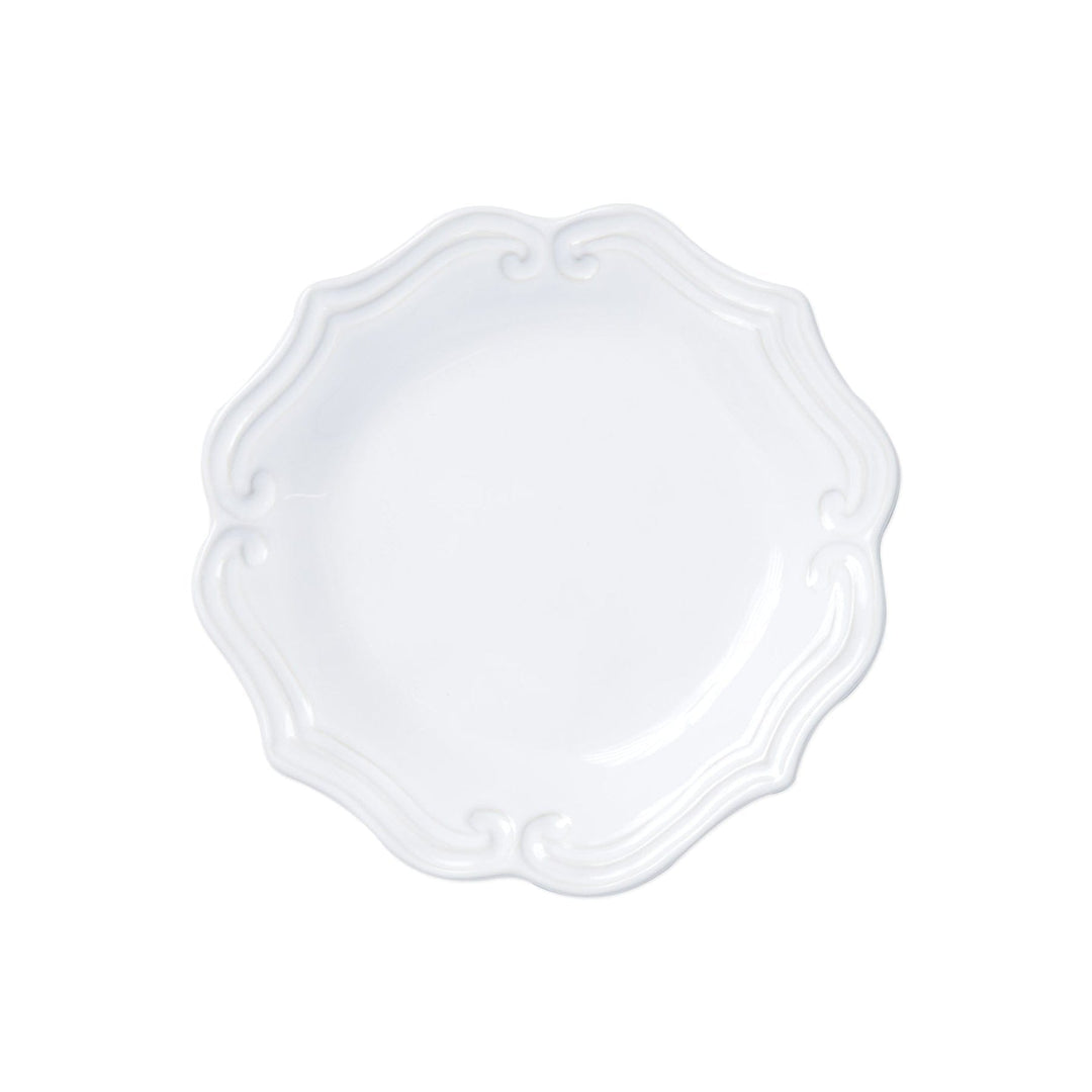 Vietri Vietri Incanto Stone White Baroque Salad Plate SINC-W1101C