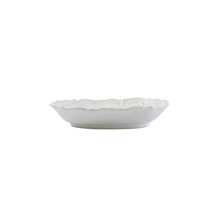 Vietri Vietri Incanto Stone White Lace Small Oval Bowl SINC-W11031