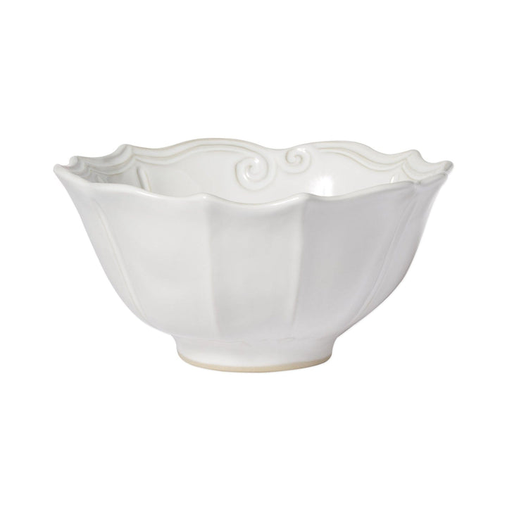 Vietri Vietri Incanto Stone White Baroque Medium Serving Bowl SINC-W1137