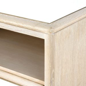 Samuel 1-Drawer Side Table - Bleached Cerused Oak
