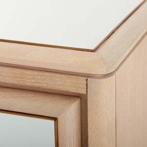 Samuel 3-Drawer & 2-Door Cabinet - Bleached Cerused Oak
