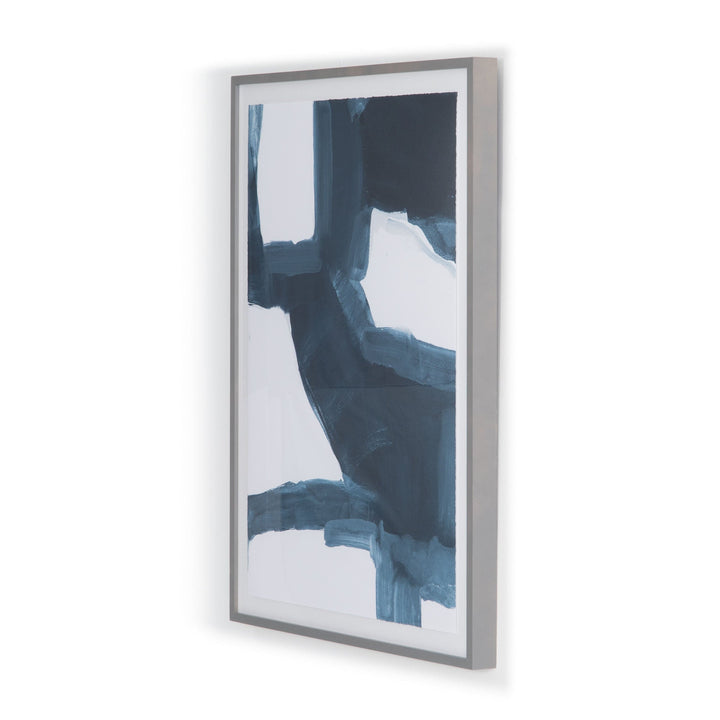 Blue Course I By Gold Rush Art Co. - Grey Washed Maple