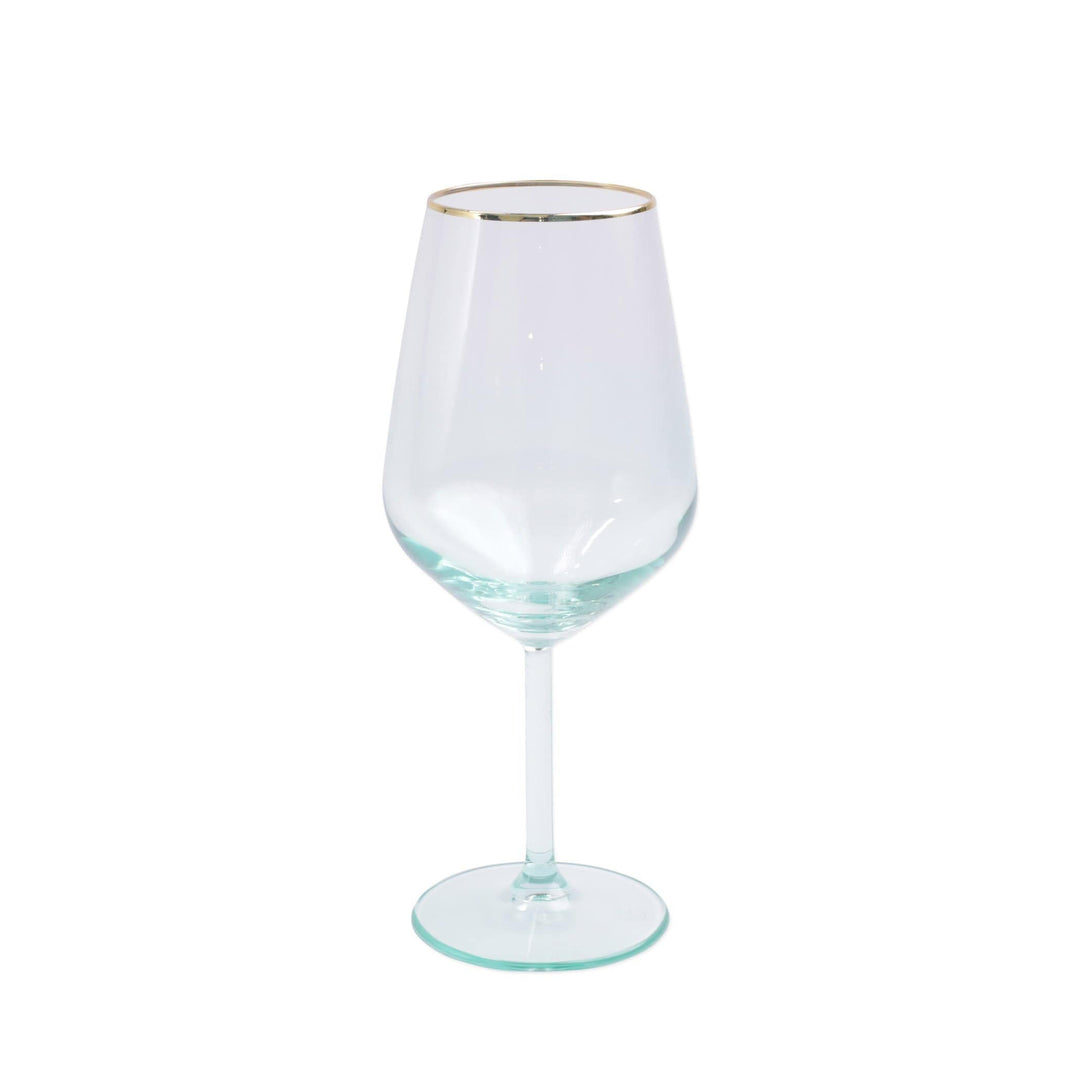 Vietri Vietri Rainbow Green Wine Glass VBOW-G52120