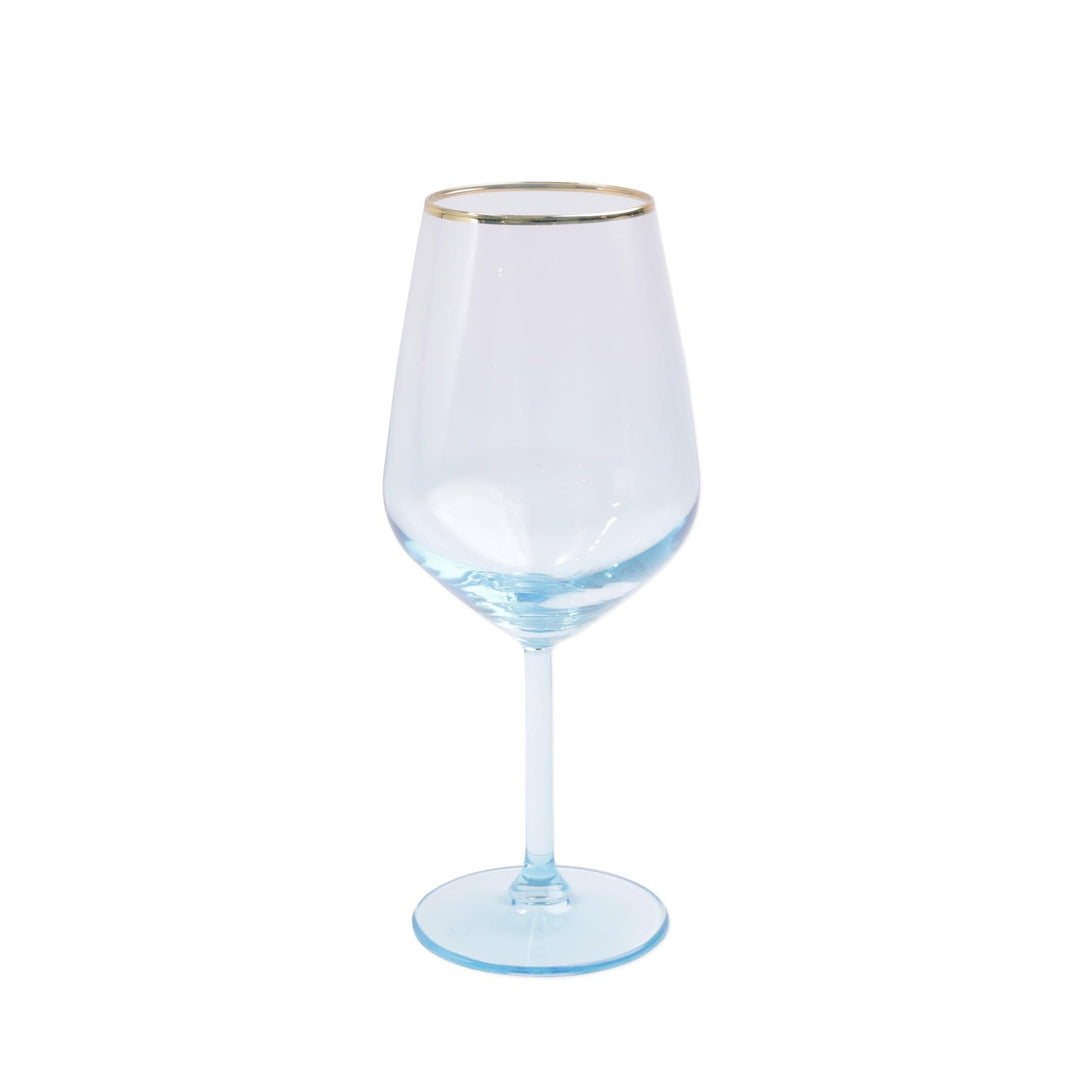 Vietri Vietri Rainbow Turquoise Wine Glass VBOW-T52120