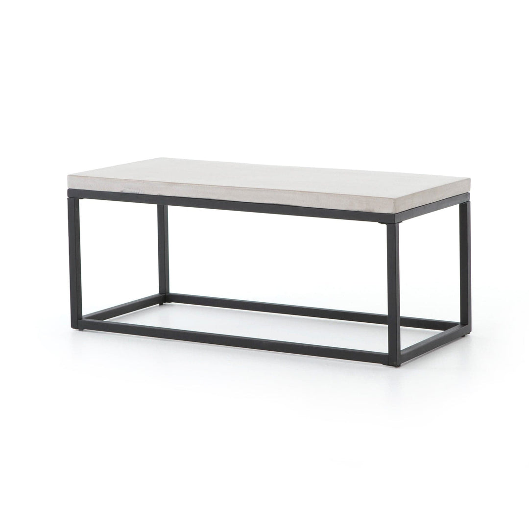 Miles 40" Coffee Table - Natural Concrete And Black Iron