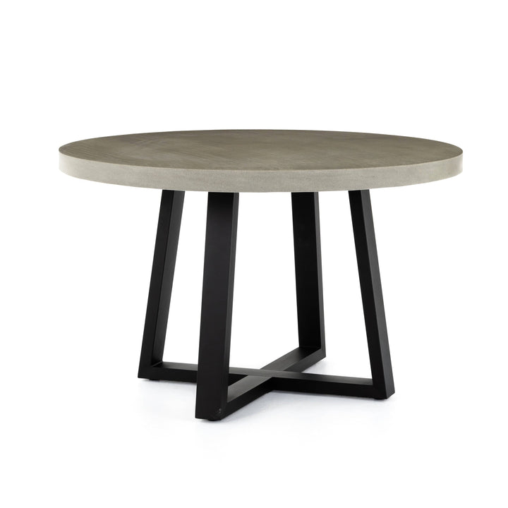 Cipru Round Dining Table - Black, Light Grey