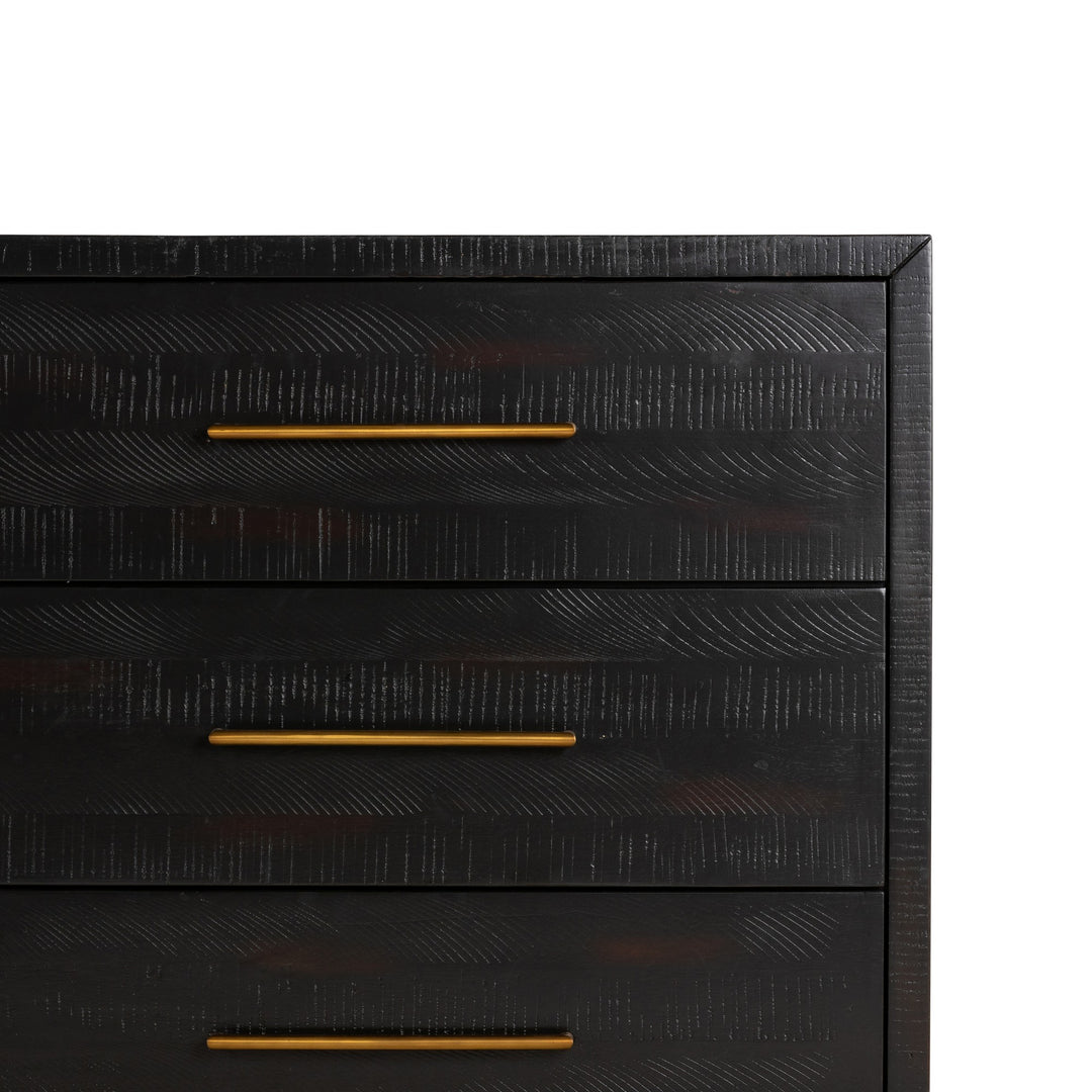 Sajid 6 Drawer Dresser - Burnished Black