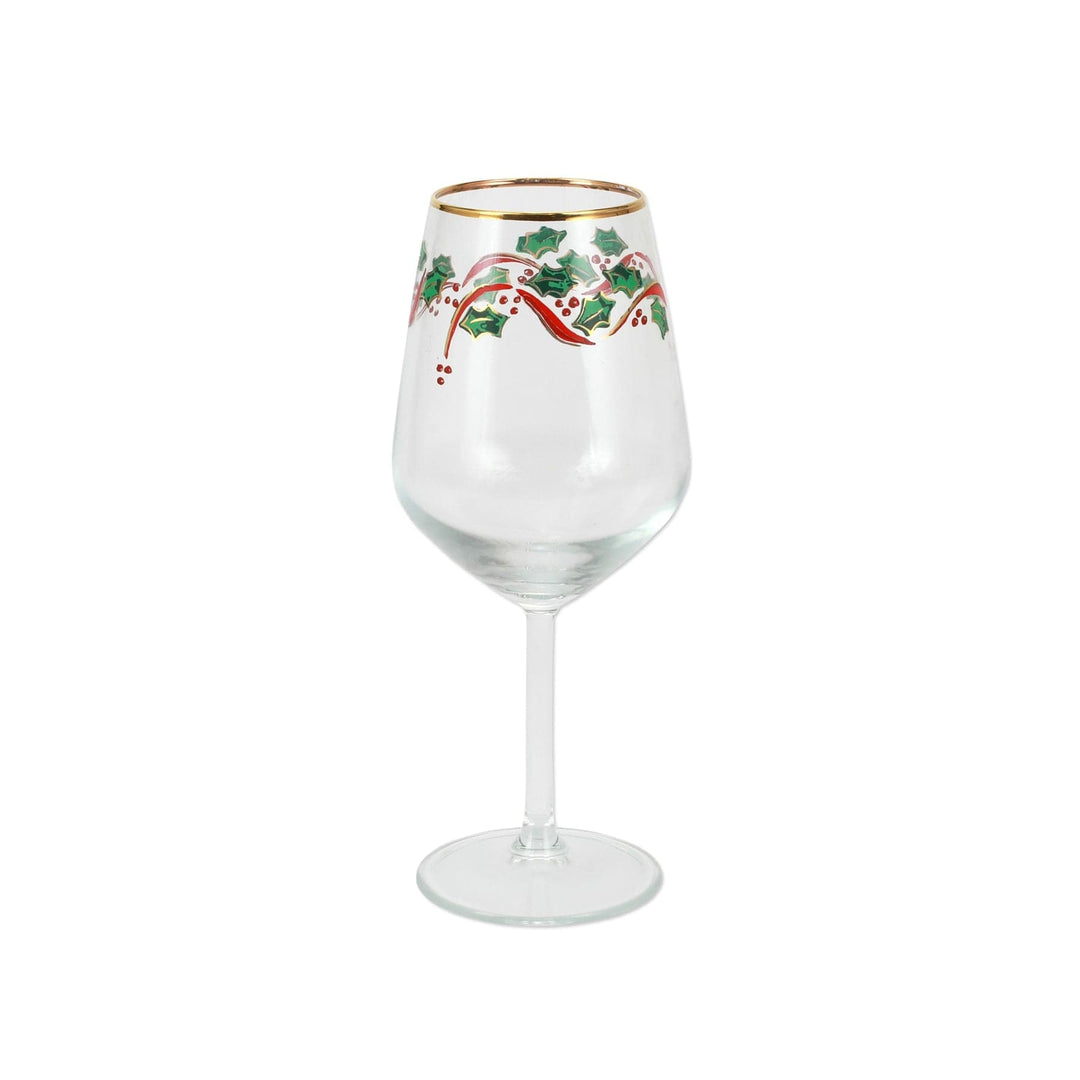 Vietri Vietri Holly Wine Glass VHOL-52120