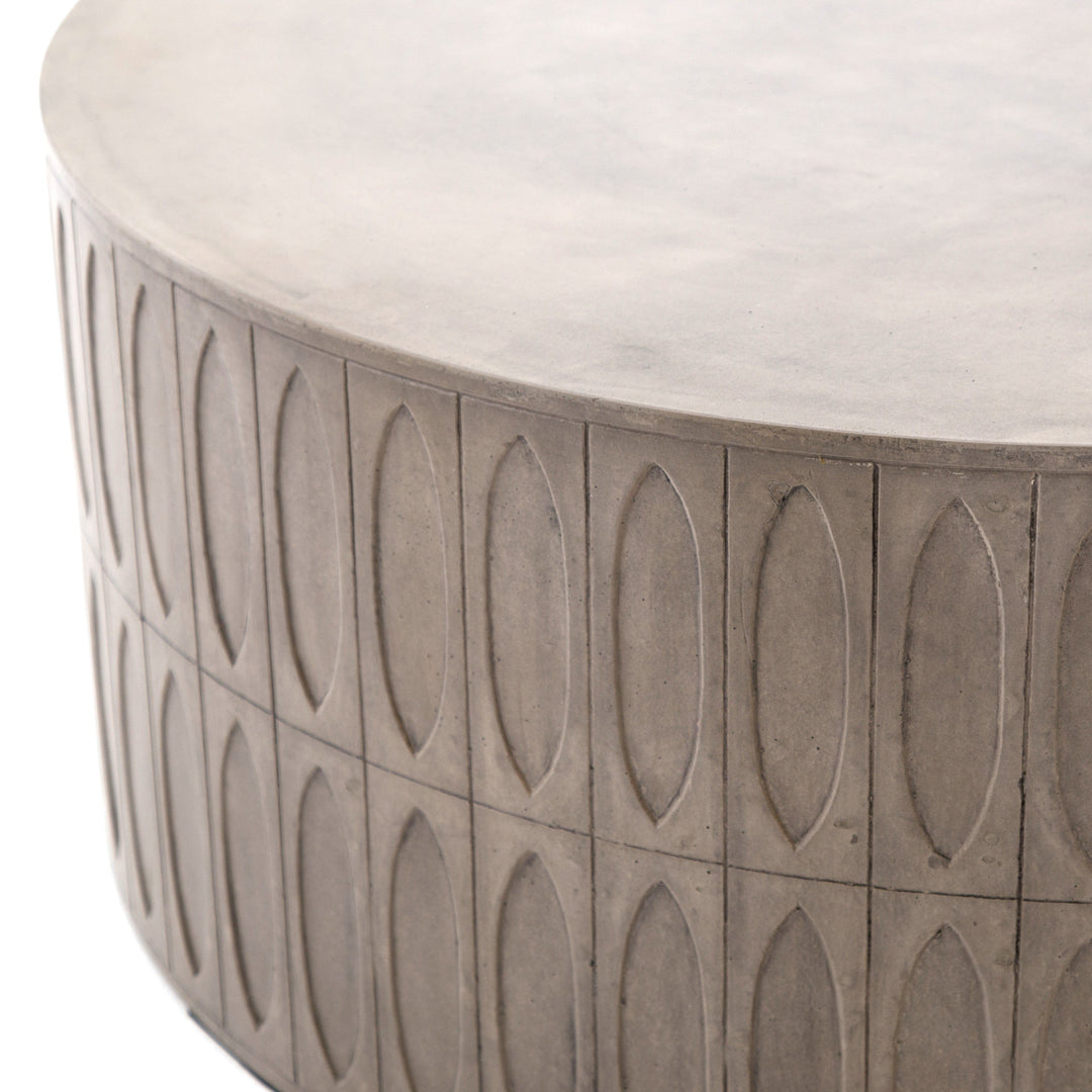 Carol Drum Coffee Table - Grey Concrete