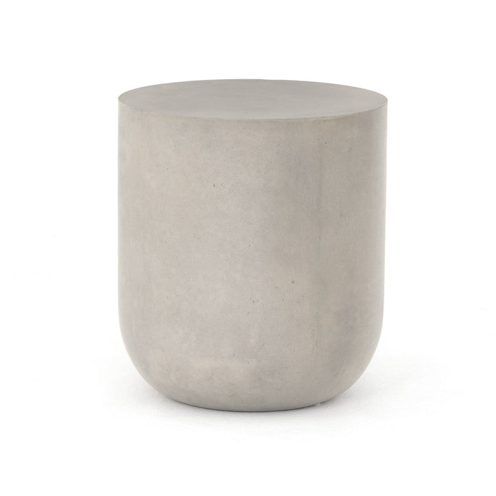 John Round End Table - Grey Concrete