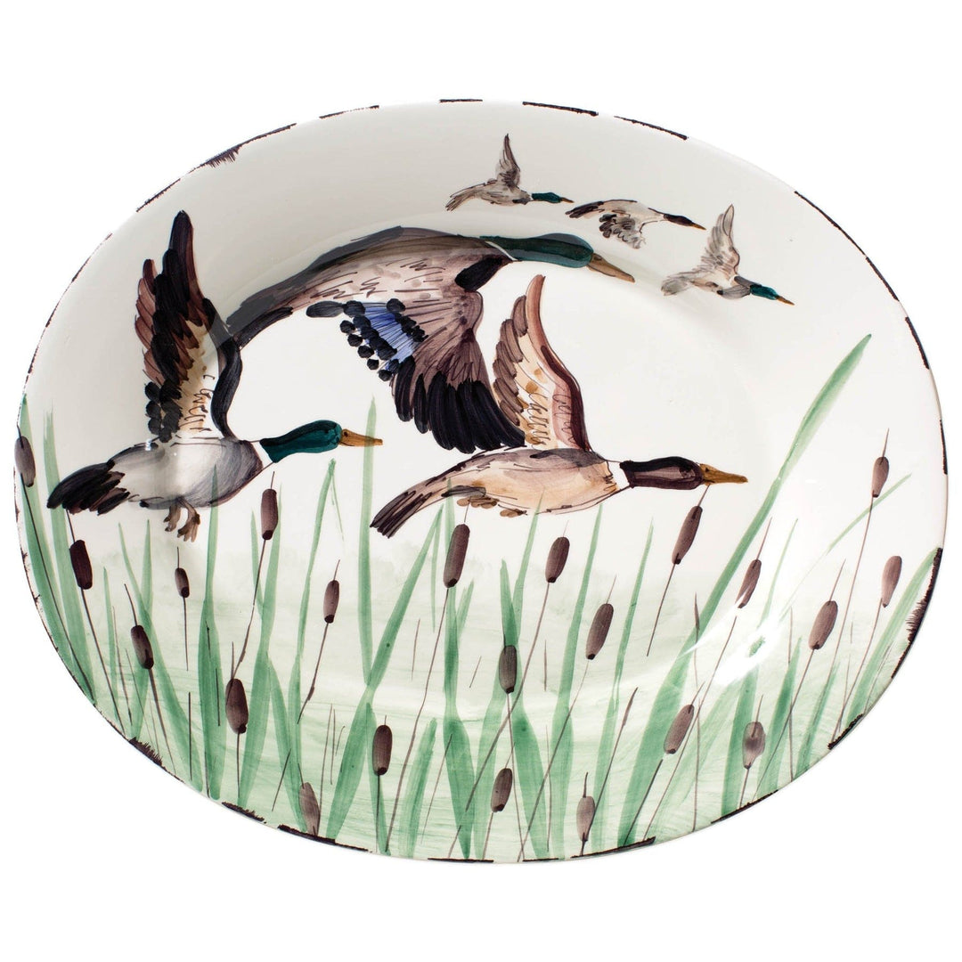 Vietri Vietri Wildlife Mallard Large Oval Platter WDL-7826