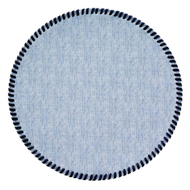 Bodrum Bodrum Whipstitch Placemat - Bluebell - Set of 4 WHP1500P