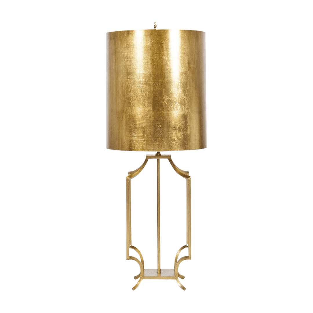 Worlds Away Worlds Away Windham Table Lamp with Gold Leaf Drum Shade WINDHAM G