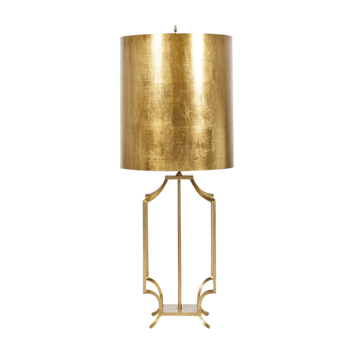 Worlds Away Worlds Away Windham Table Lamp with Gold Leaf Drum Shade WINDHAM G