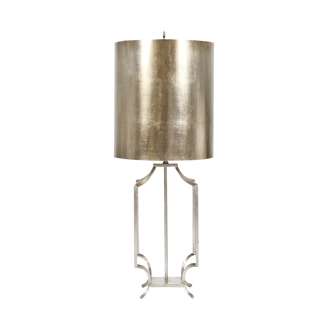 Worlds Away Worlds Away Windham Table Lamp with Silver Leaf Drum Shade WINDHAM S