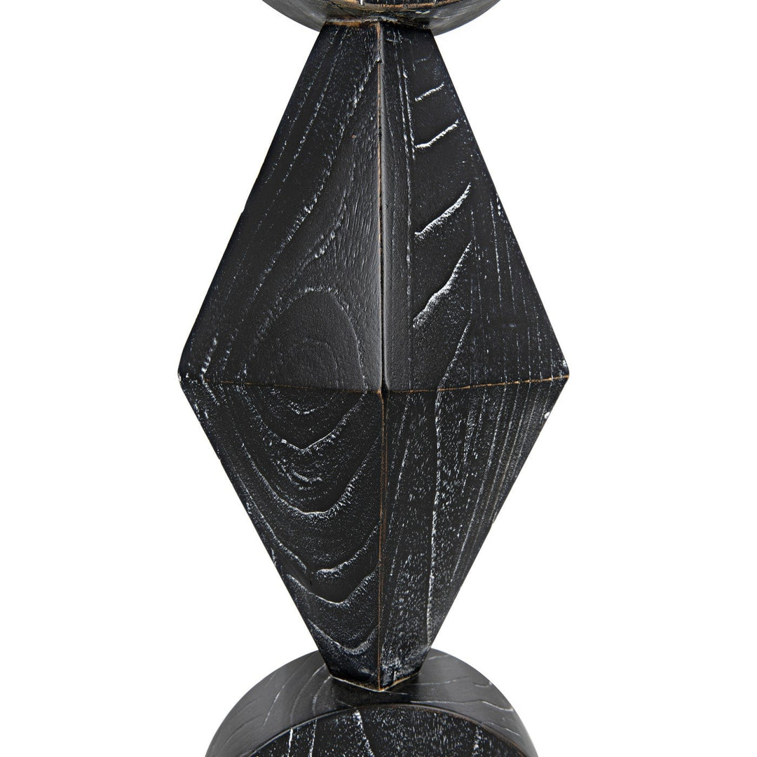 Totem Sculpture - Cinder Black