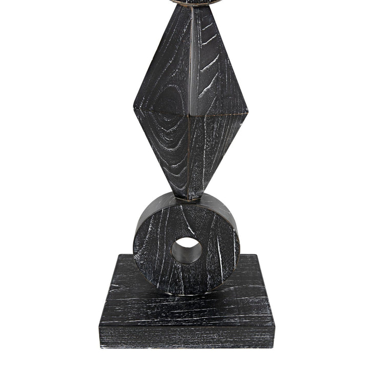 Totem Sculpture - Cinder Black