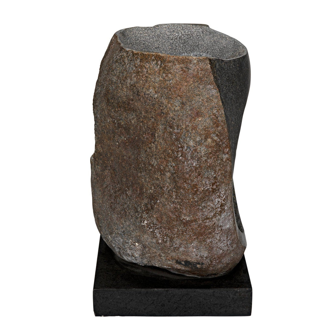 Felsen Sculpture - River Stone with Marble Base