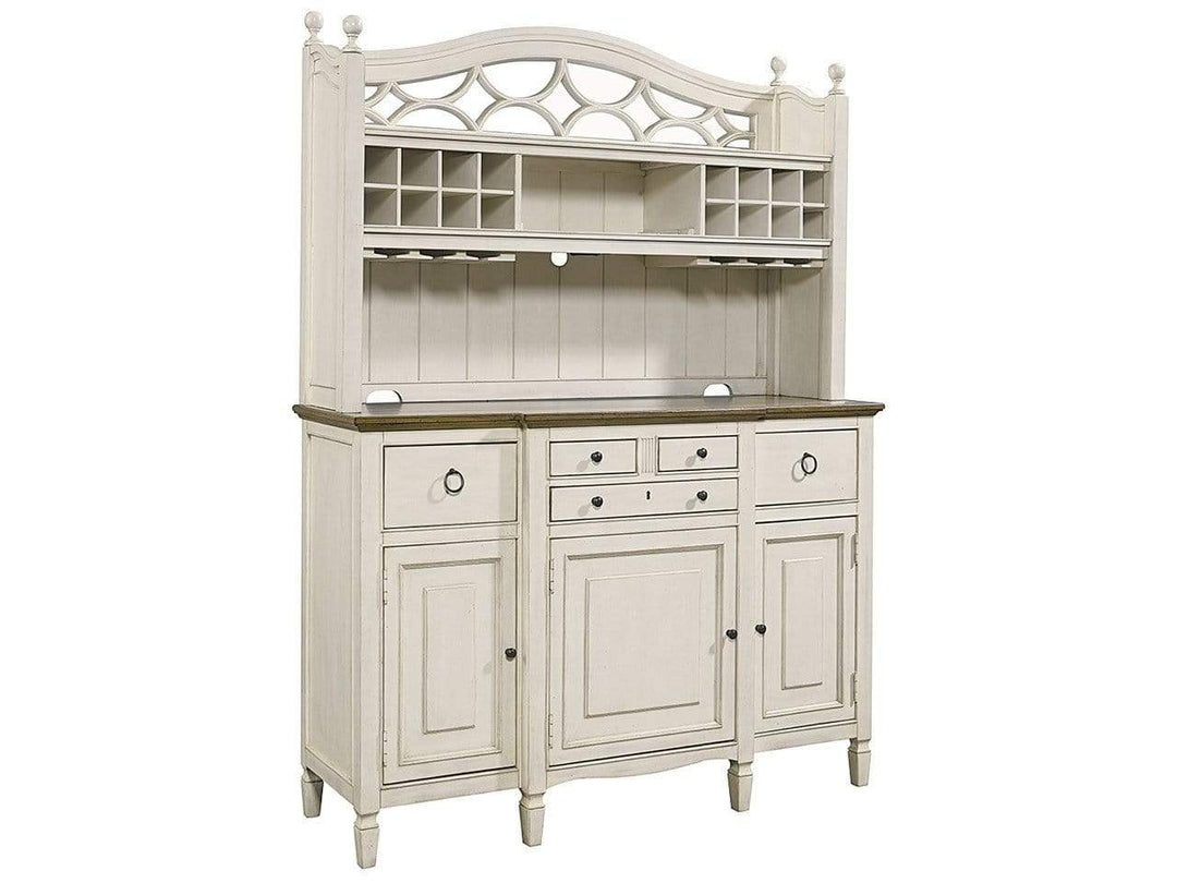 Alchemy Living Alchemy Living Estate Home Buffet With Bar Hutch - White 987670C