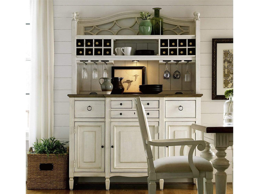 Alchemy Living Alchemy Living Estate Home Buffet With Bar Hutch - White 987670C