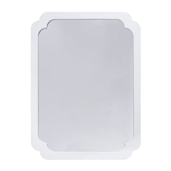 Worlds Away Worlds Away Amelia Pinched Corner Mirror - Glossy White Lacquer AMELIA WH