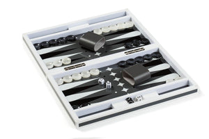 Aurosi Aurosi Gray Lacquer Backgammon Set 1648A