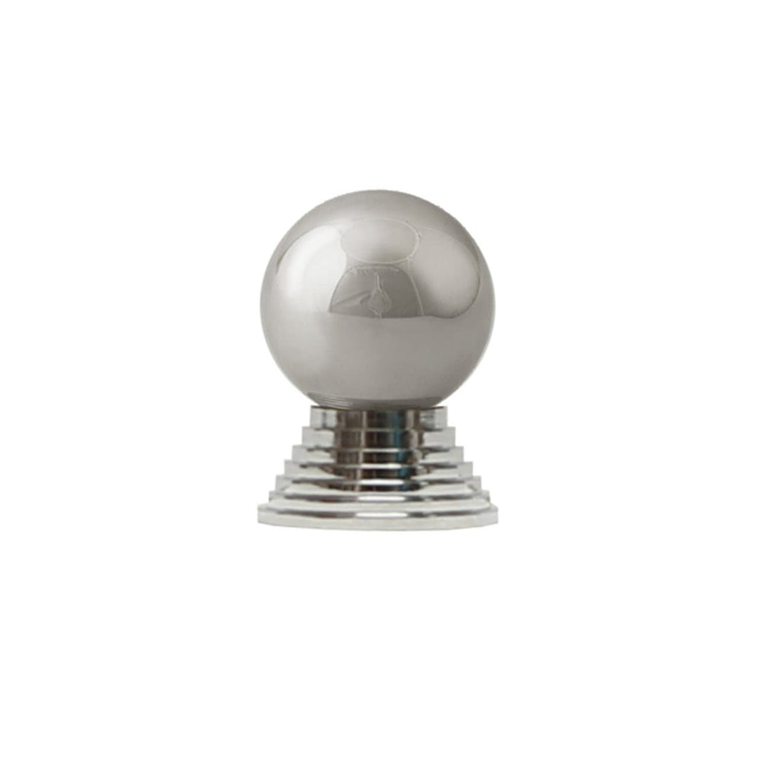 Worlds Away Worlds Away Bets Round Knob with iered Stem - Polished Nickel BETSY HN