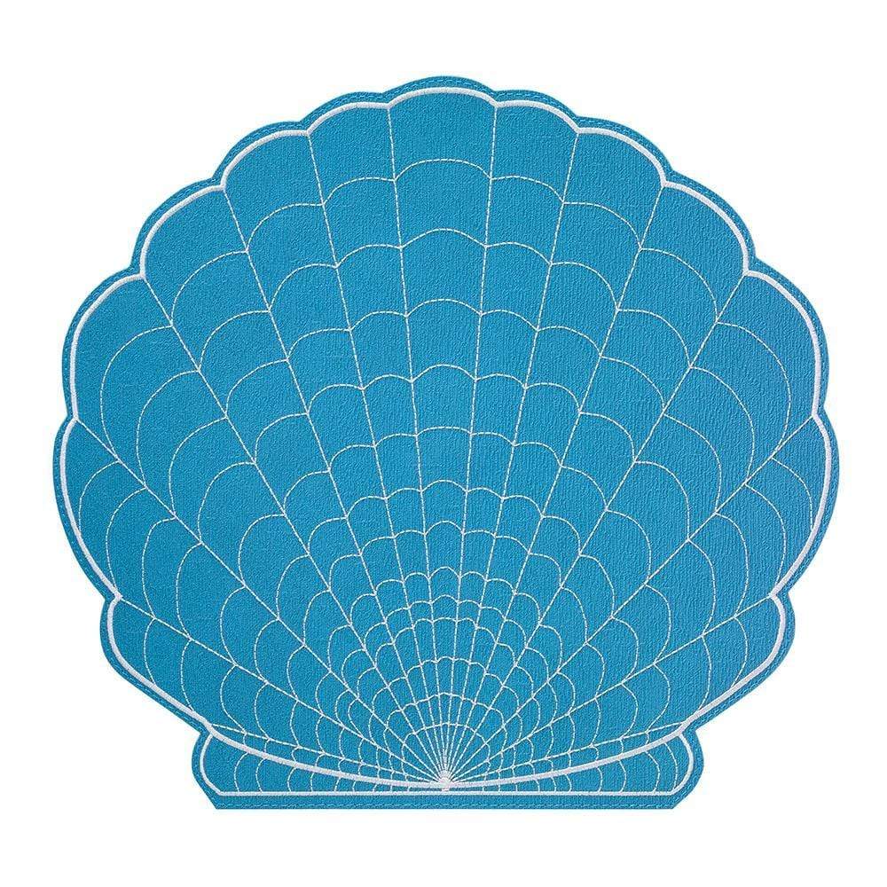 Bodrum Bodrum Shell Placemat - White and Turquoise SHE9201p