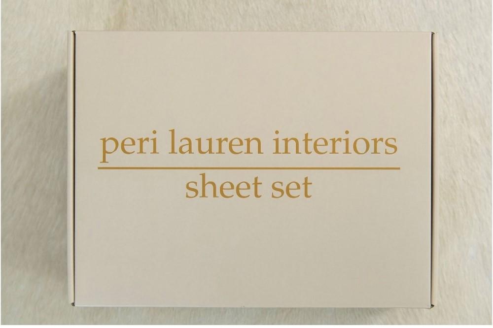 Peri Lauren Interiors Peri Lauren Interiors Cotton Fitted Top Sheet Design - White King Set WT30004