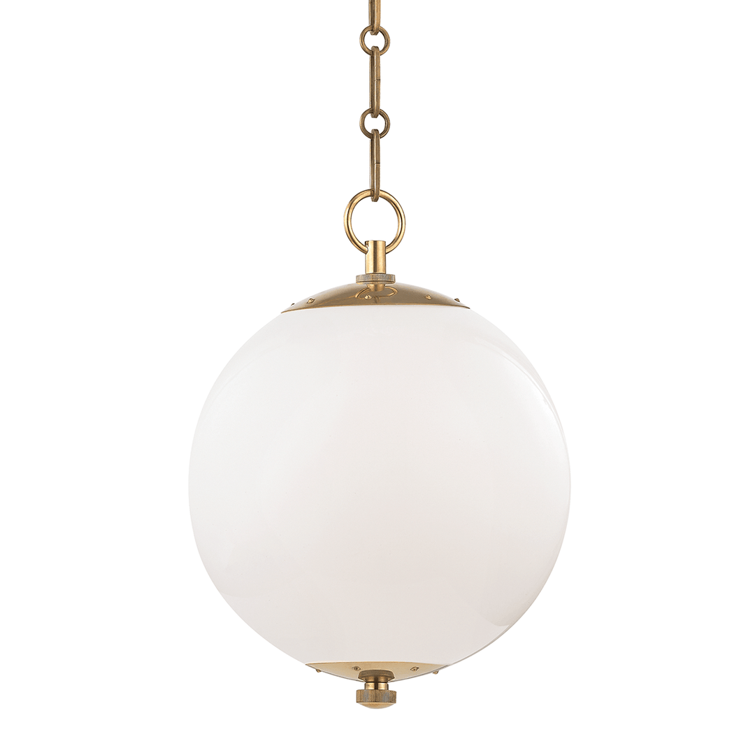 Hudson Valley Lighting Hudson Valley Lighting Sphere No 1 Pendant - Aged Brass & Opal MDS700-AGB