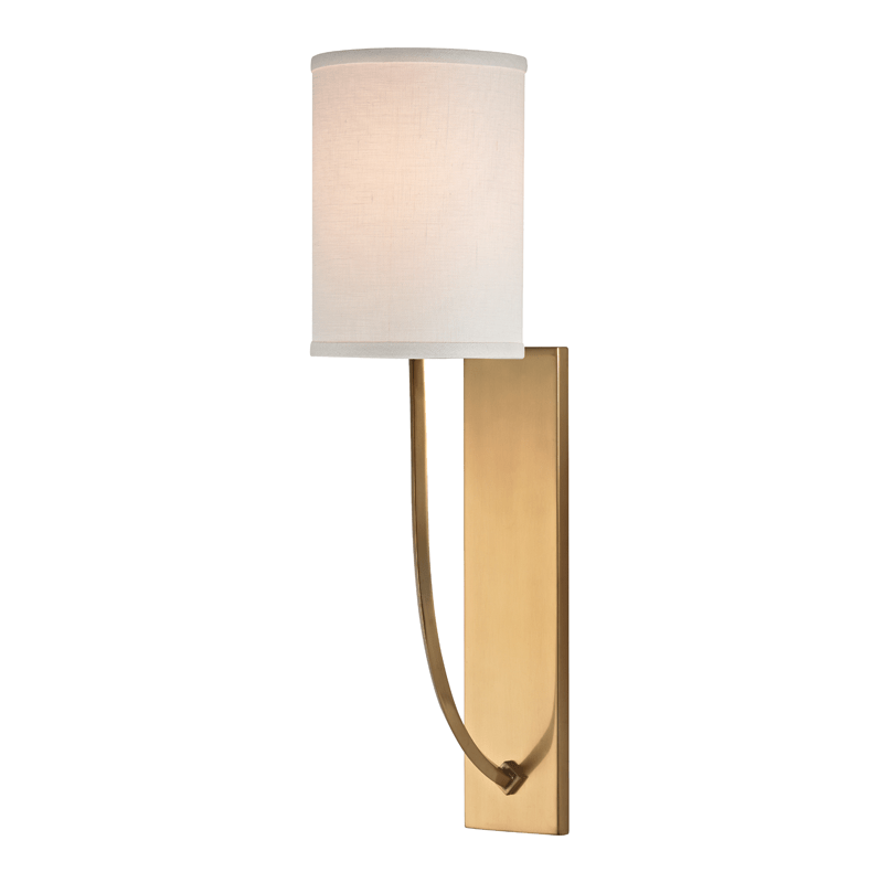 Hudson Valley Lighting Hudson Valley Lighting Colton Sconce - Aged Brass & Off White 731-AGB