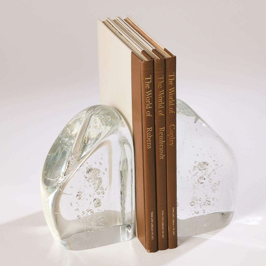 Global Views Global Views Chunk Bookends Clear with Bubbles 6.60429