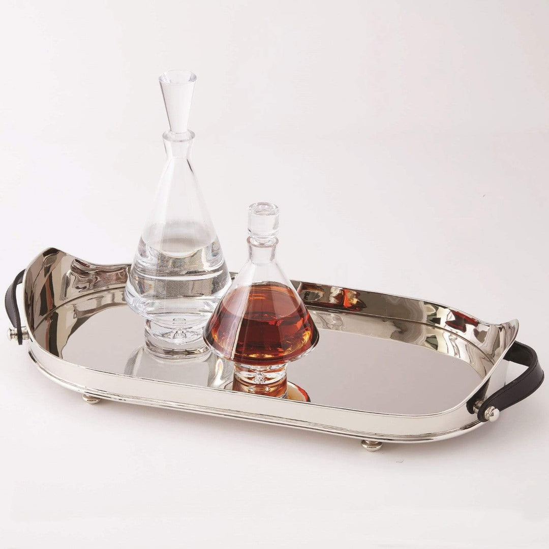 Global Views Global Views Drinks Tray with Leather Handles 9.92108